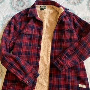 Flannel fleece lined jacket